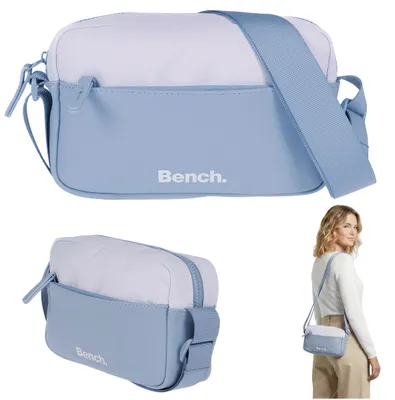 Produktbild von Umhängetasche klein Handtasche Damen Mädchen modisch modern Umhänger Tasche handbag small Schultergurt Bench 64224 0400 Style Ice Blue Hellblau + Etui