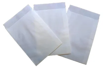 Produktbild von Flache Papiertüten weiß 8,5 x 11,5 cm (1000 Stück)