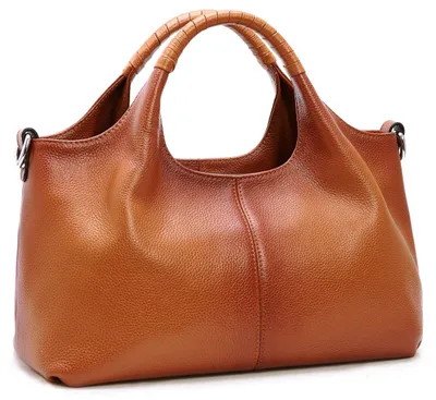 Image de Sac à main pour femme en cuir véritable, avec bandoulière réglable