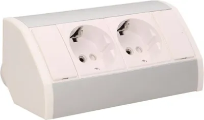 Produktbild von Möbelsteckdose 2x250V OR-GM-9005/W-G(GS) Schuko