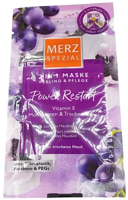 Produktbild von Merz Gesichtsmaske POWER RESTART 9g Peeling 2-in-1 Maske Vitamin E Trauben-Öl