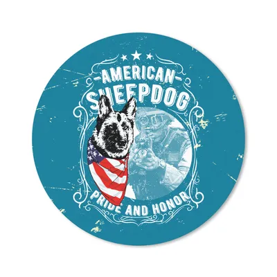 Produktbild von MuchoWow® Mauspad Mousepad Jahrgang - Hund - Amerika 20x20 cm - Mousepads - Maus Mat - Pad - Mausunterlage - Schreibtischmatte