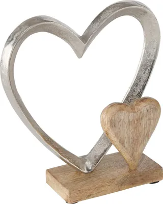Produktbild von Boltze Dekoaufsteller Herz Carolyn aus Holz, zur Dekoration / Geschenkidee