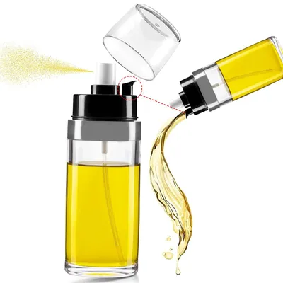 Produktbild von Ölsprühflasche mit Ausgießer - 2-in-1 Sprüh- und Gießfunktion - 150 ml - für Küche, BBQ, Grillen, Kochen, Backen und Salate