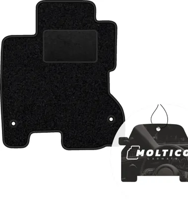 Produktbild von moto-MOLTICO Fahrer Fußmatte Auto Velours Fahrerseite Autoteppiche Schwarz Fahrermatte 1-teilig passend für Renault Koleos 2008-2016