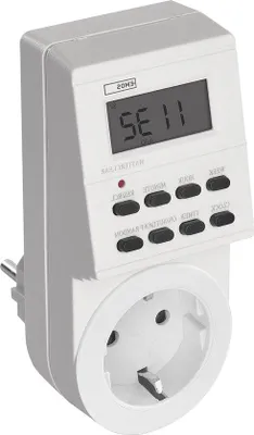 Produktbild von Digitale timer stopcontact mit 8 einstellbaren Programmen - Kinder-Sicherheit - batteriebetriebener Notstrom - IP20 - 3680 W - Sommerzeitumstellung - Weiß