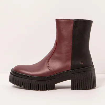 Image de Art Bottines à talons pour Femme 1374 NAPPA BURDEOS-BLACK/YORK Couleur Rouge