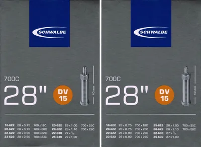 Produktbild von 2x Schwalbe DV 15 Schlauch 28" 18/28-622 Dunlopventil 40mm DV15 22/25-630
