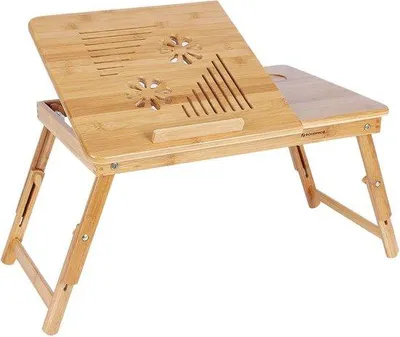 Produktbild von Famanu Laptopmonitor - Höhenverstellbare Laptoptafel aus Bambus - Braun