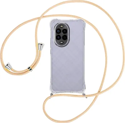 Produktbild von Handykette Backcover-Schutzhülle mit Band (Metall silberfarben) für Huawei Nova 13 Pro 5G - Goldkordel