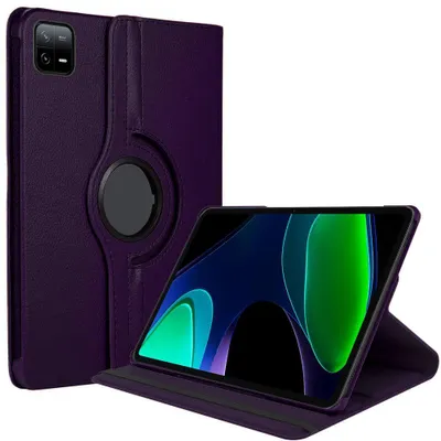 Image de Coque pour Xiaomi Pad 6 / 6 Pro - Protection Antichoc Anti-Rayures avec Support Rotatif - Violet