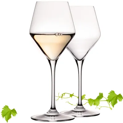 Produktbild von IMPERIAL Weißweingläser 370ml Serie "Rom" Set 2-Teilig Rieslinggläser aus Crystalline Glas Weinglas Spülmaschinenfest