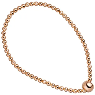 Produktbild von Armband Armschmuck aus 925 Silber rotgold vergoldet Silberarmband endlos dehnbar