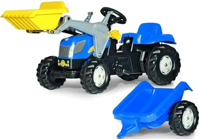 Zdjęcie produktu dla rolly toys rollyKid New Holland T 7040, 2,5 lat(a), 4 szt., Czarny, Niebieski, Szary, Żółty