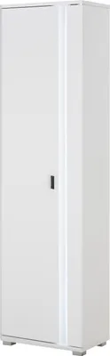 Produktbild von LIVOJO M19 Wohnzimmer Stauraumschrank links 55 x 200 x 35 cm Weiß Matt
