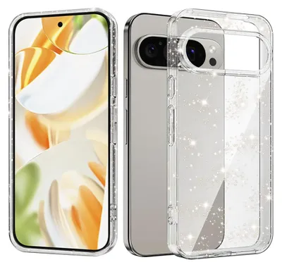 Produktbild von Techsuit Sparkle Skin Back Cover Hülle für Google Pixel 9 Pro - Transparent