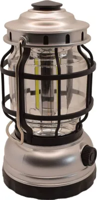 Produktbild von Campinglaterne dimmbar Ø 102 x 180 mm 3 COB LED Zeltlampe Gold oder Silber, Farbe:silber