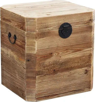 Immagine prodotto di Milani Home - baule contenitore in legno di pino riciclato 52 x 48 x 55 cm