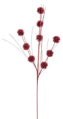 Dekorativer Glitter-Zweig rot 70 cm