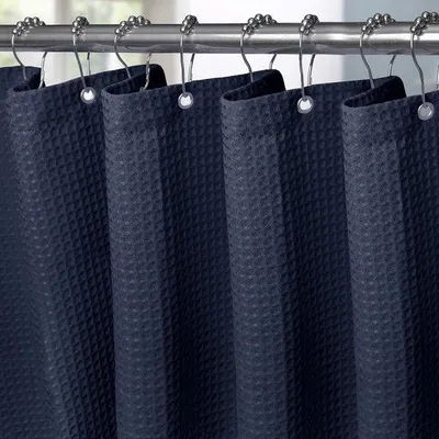 Produktbild von Douchegordijn aus PVC - wasserdicht und schimmelresistent - 1 Stück - blau - 182 x 214 cm