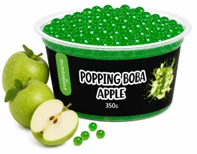 Produktbild von BubbleJoy Popping Boba Apfel 350 g Fruchtperlen für Bubble Tea