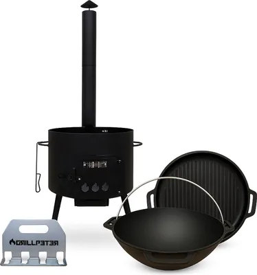 Produktbild von Utschak Ø40cm Kasan 12L Grilldeckel Gusseisen Vierfachbieröffner