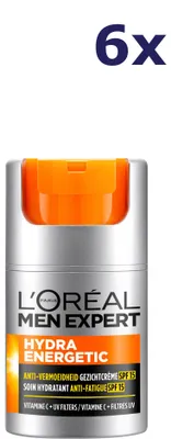 Productafbeelding van 6x L'Oréal Paris Hydra Energetic, hydraterende dagcrème, 50 ml