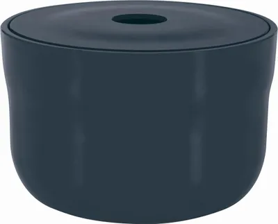 Immagine prodotto di Organizzatore per cosmetici Spirella "Cocco" con scomparti regolabili singolarmente Contenitore per trucchi e gioielli 15x9cm con coperchio Grigio scuro