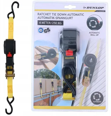 Zdjęcie produktu dla Pas transportowy automat z napinaczem do mocowania DUNLOP 250kg