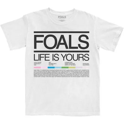Productafbeelding van Foals - Life Is Yours - Liedtekst - T-shirt met korte mouwen - Wit - M