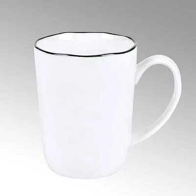 Produktbild von Lambert Piana Henkelbecher Porzellan, weiß H 11 cm, D 8,5 cm 21421