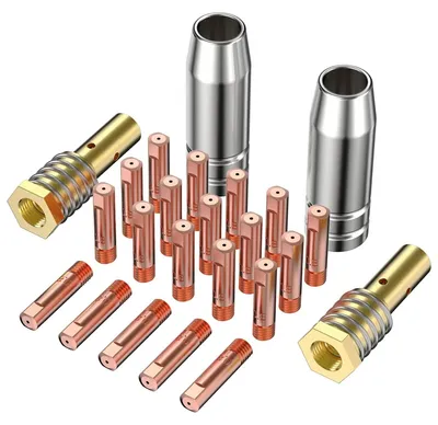 Produktbild von MIG-Schweißdüsen - Gasdüsen - 24 Stück - Halter - Diffusor - 0,9 mm - Für MIG-Schweißgeräte