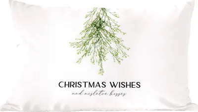 Produktbild von MuchoWow® Zierkissen Sofakissen Wohnzimmer Dekokissen 50x30 cm Weihnachten - Weihnachtsbaum - Zitat - Wohnzimmerdekoration - Polster mit Photo