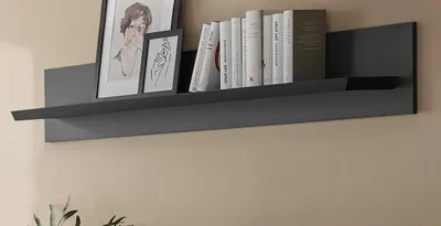 Produktbild von Wandboard "Filmore" in Schwarz matt Landhaus 140 x 25 cm