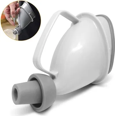 Produktbild von Unisex-Töpfchen-Pipi-Trichter, wiederverwendbar, für Erwachsene, Notfall-Urinal, tragbare Toilette für Männer und Frauen, für Auto, Camping, Reisen, Outdoor-Aktivitäten, Wandern
