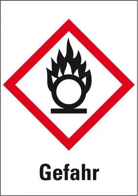 Produktbild von Dreifke® Aufkleber I Gefahrensymbol Flamme über Kreis GHS 03, Gefahr, Folie, ...