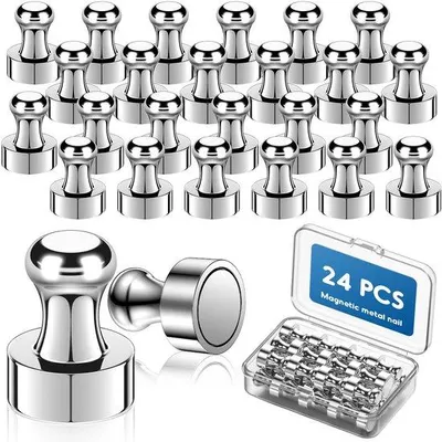 Produktbild von Starke Neodymiummagneten 24er Pack silber