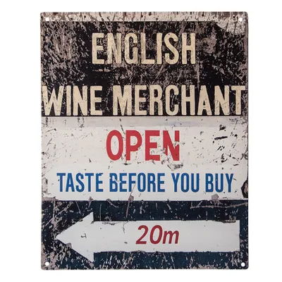 Produktbild von Clayre & Eef Textschild 20x25 cm Beige Eisen