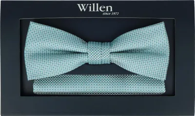 Produktbild von Herren Fliegen-Set 100% Seide, Pastelltöne, Fliege 11x4,5cm, Einstecktuch 27,5x27,5cm, festlich