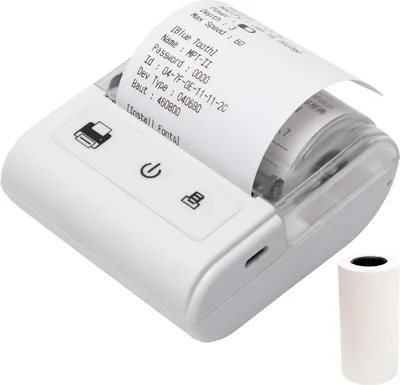 Produktbild von Tragbarer Mini-Thermo-Belegdrucker USB- und BT-Verbindung 2 Zoll 57 mm kabelloser Drucker mit hoher Geschwindigkeit und 1 Rolle Papier im Inneren Kompatibel mit iOS Android Windows fuer den Restaurantverkauf im Einzelhandel
