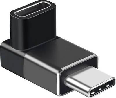Immagine prodotto di INF Adattatore angolato da Type-C a USB4 maschio-femmina, ricarica 240W e 40Gbps