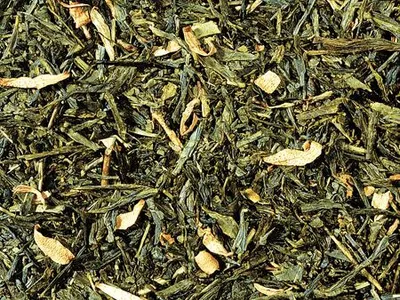 Produktbild von 1 kg  Grüntee Sencha Orange aromatisiert