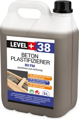 Produktbild von Beton-Zusatzmittel 5L Fliessmittel Betonverflüssiger Plastifizierer LEVEL+ RM38