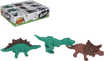 Mate con gomme da cancellare a forma di dinosauro - Confezione da 34