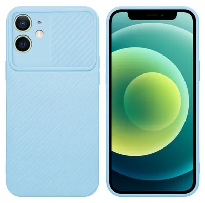 Produktbild von Cadorabo Hülle für Apple iPhone 12 MINI Schutz Hülle in Blau Handyhülle TPU Etui Case Cover Kameraschutz