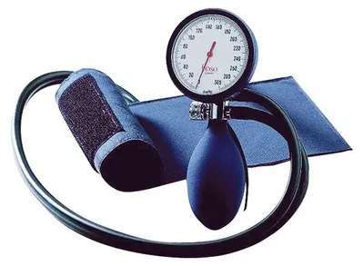Immagine prodotto di Misuratore di pressione boso Clinicus II, doppio tubo, bracciale con chiusura in velcro blu