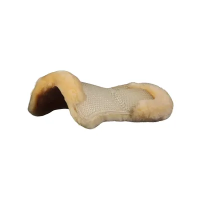 Image de Tapis de selle et rehausse arrière Acavallo en peau de mouton, couleur : transparent/naturel