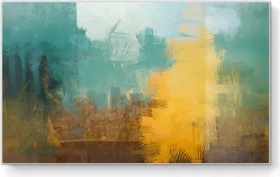 Produktbild von DEQORI Frühstücksbrett Glas 23x14 cm 'Entfremdete Landschaft' Schneidebrett Platte