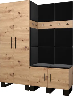 Produktbild von Garderobe ARTIN Set 2 mit gepolsterten Paneelen Industrial Design