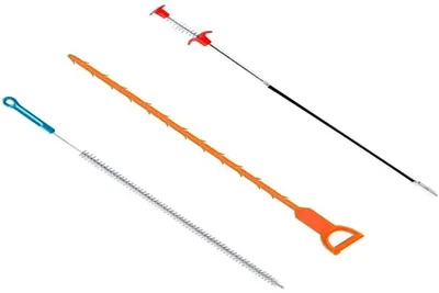 Abflussreiniger-Set, 3 Stück, 28 cm, für Küche & Bad